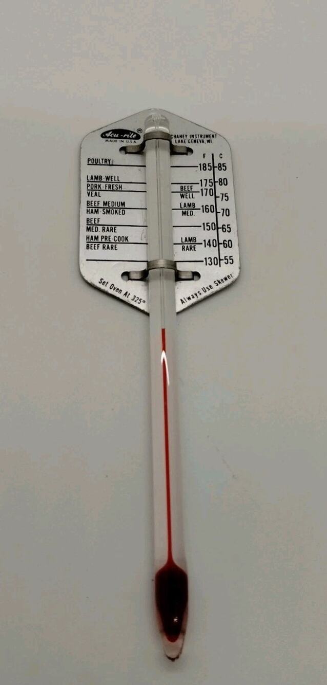 Vintage Acu-Rite Meat Thermometer - Made In USA - Chaney Instrument
